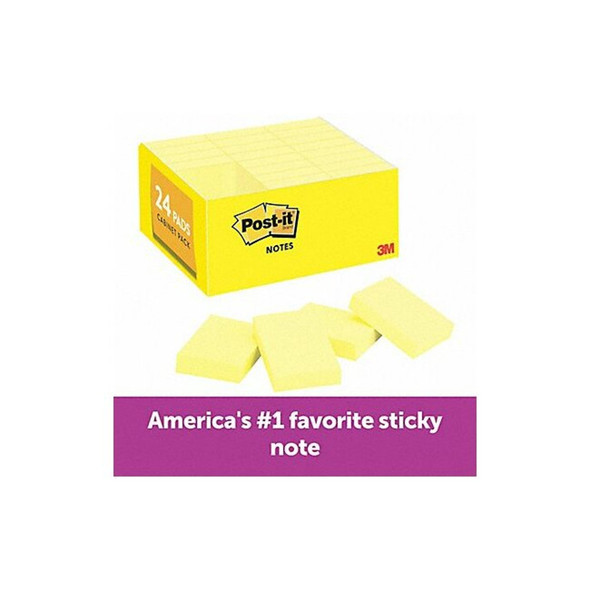 Post-It Sticky Notes,1 3/8 in x 1 7/8 in Sz,PK24 653-24VAD Post-It Sticky Notes,1 3/8 in x 1 7/8 in Sz,PK24 653-24VAD