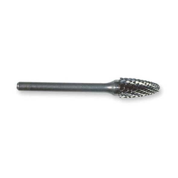 Widia Carbide Bur,Round Nose Tree,1/4,dbl Cut M41382