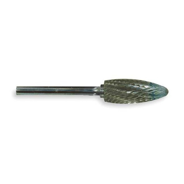 Widia Carbide Bur,Flame,1/8",Double Cut,SH-41 M41446