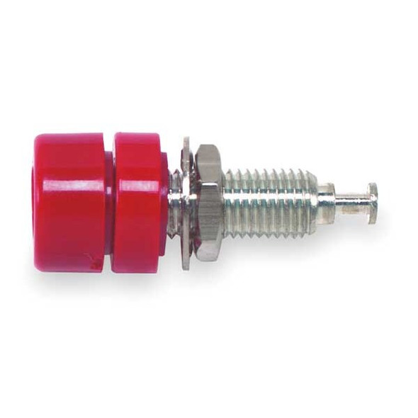 Pomona Electronics Banana Jack, 5000VDC, 15A, Red, PK10 1581-2-G/10P