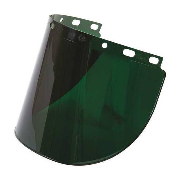 Face Shield Visor, Green Visor, 8" Height, Uncoated Lens, Green