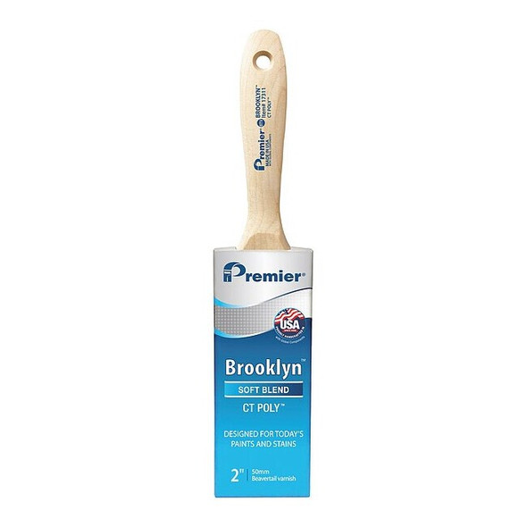 Premier 2" Flat Sash Soft, Polyester Bristle, Paint Brush, Hardwood Handle 17311