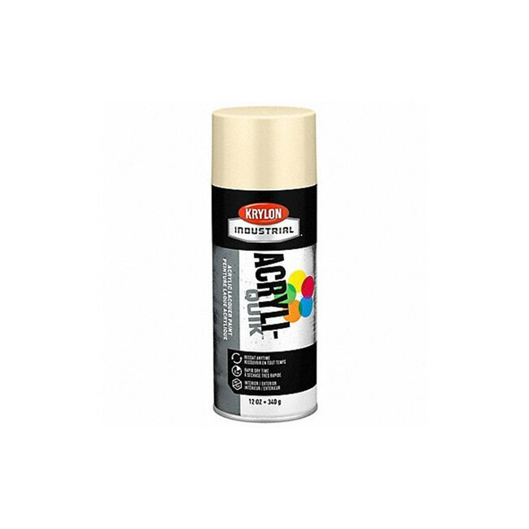 Krylon Industrial Spray Paint, Almond, Gloss, Solvent, 12 oz K01506A07