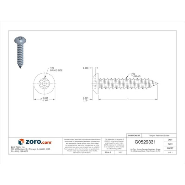 Tamper-Pruf Screws 91410