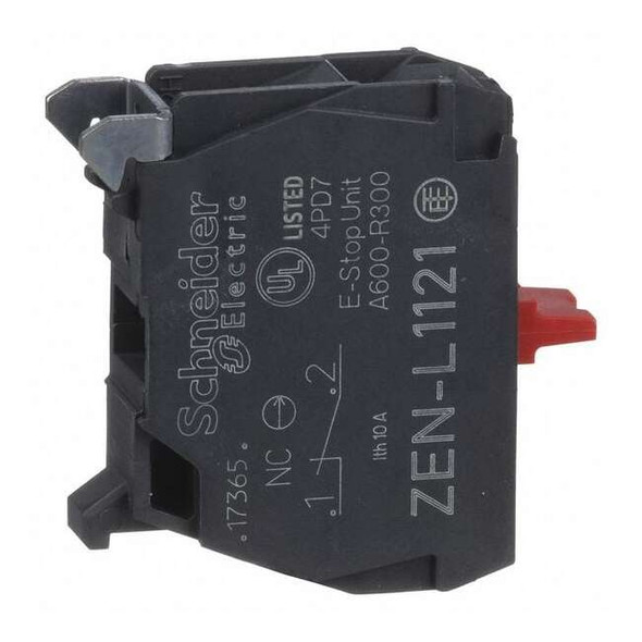 Schneider Electric Contact Block, Black, 1NC, 22 mm, XA ZENL1121