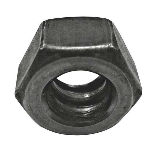 Hex Nut, 1/2"-6, Steel, Grade 2, Black Oxide, 1/2 in Ht, 25 PK