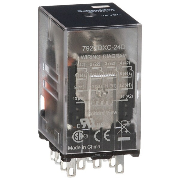 Plug-In, General Purpose Relay, Square, 6 A, 14, Faston Connector