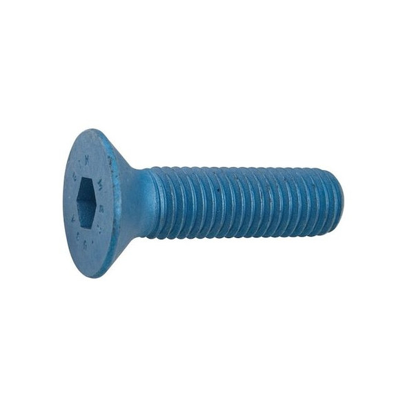M6-1.00 Socket Head Cap Screw, Flat, Metric Blue Steel, 12 mm Length, 25 PK