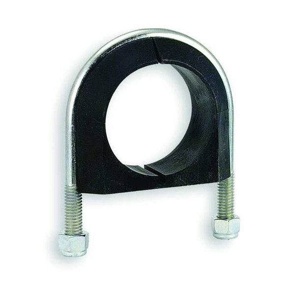 Vibration-Dampening U-Bolt, 1/2"-13, 4 in W, 4 35/64 in H, Zinc Plated Steel