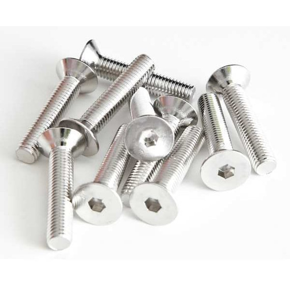 1/4"-20 Socket Head Cap Screw, Flat, NL-19 18-8 Stainless Steel, 1 in Length, 50 PK