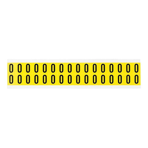 Brady Number Label, Vinyl, 3/4 in H, 5/8 in W 3420-0
