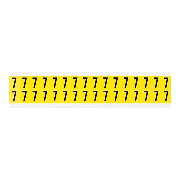Brady Number Label, Vinyl, 3/4 in H, 5/8 in W 3420-7