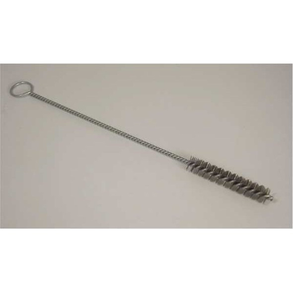 Tube and Pipe Brush, 6 in L Handle, 2 in L Brush, Silver, Wire, 8 in L Overall