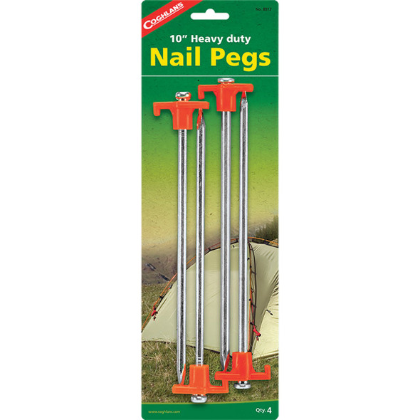 Coghlans 10 In. Steel Tent Nail Peg (4-Pack) 8312