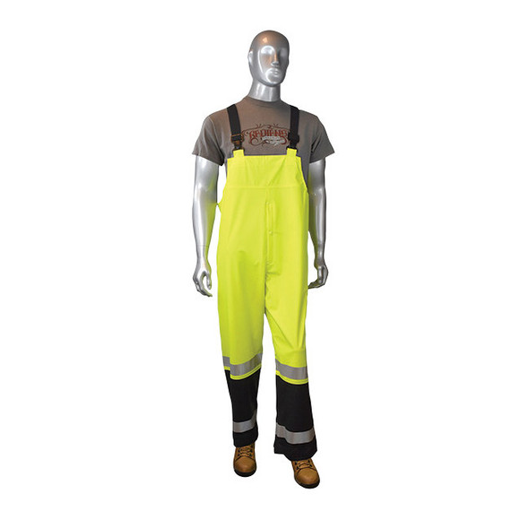 Radians® RW07 High Visibility Rain Overalls, 3X-Large, Hi-Vis Green, 1/Each