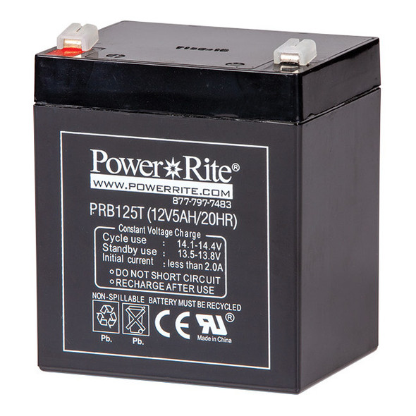 Power Rite® Battery, 12V, 5 Ah, 1/Each
