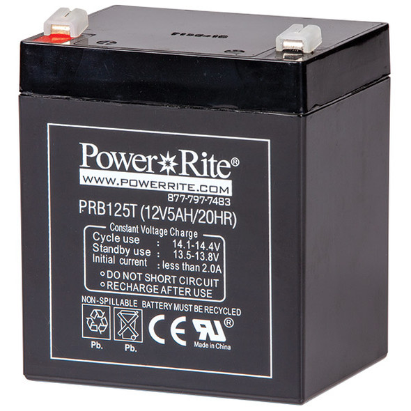 Power Rite® Battery, 12V, 5 Ah, 1/Each