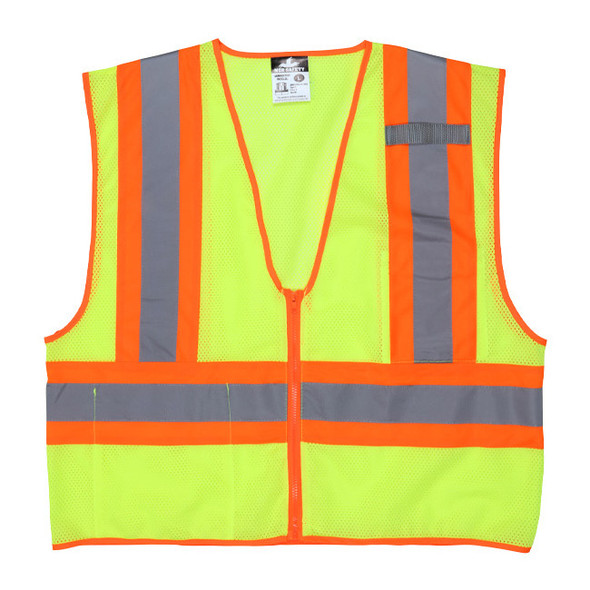 MCR Safety® Luminator™ Class 2 Two-Tone Mesh Vest, 2X-Large, Lime, 1/Each