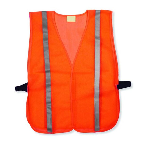 TruForce™ General-Purpose Mesh Safety Vest, Orange w/ 1" Silver Stripes, 1/Each