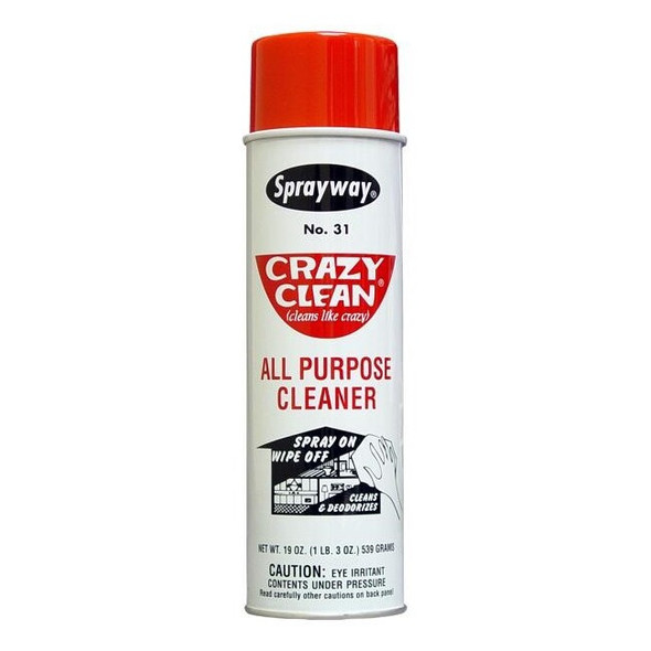 Sprayway® Crazy Clean® All Purpose Cleaner, 19 oz Aerosol, 12/Case