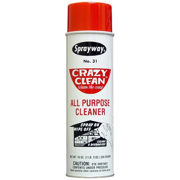 Sprayway® Crazy Clean® All Purpose Cleaner, 19 oz Aerosol, 12/Case