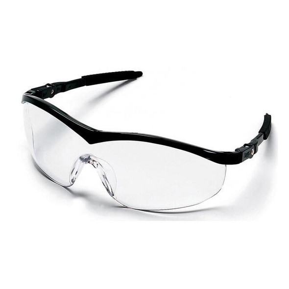 MCR Safety® ST1 Series Eyewear, Black Frame, Clear, Anti-Fog Lens, 1/Each