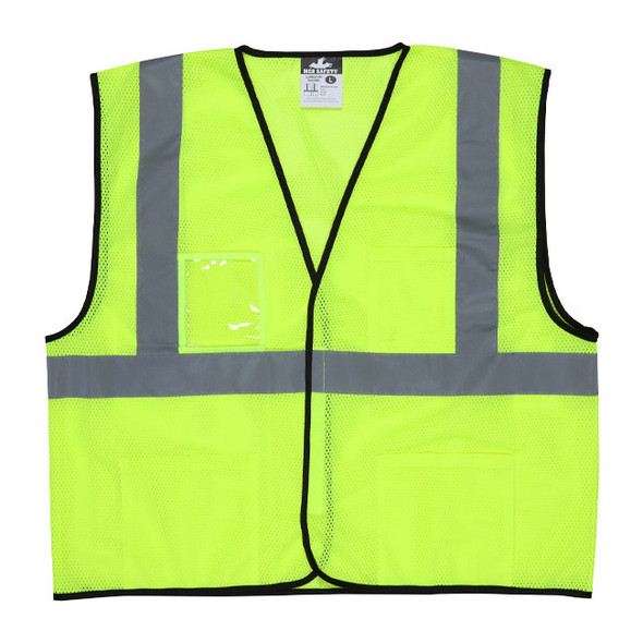MCR Safety® Luminator™ Class 2 Economy Solid Mesh Vest, X-Large, Lime, 1/Each