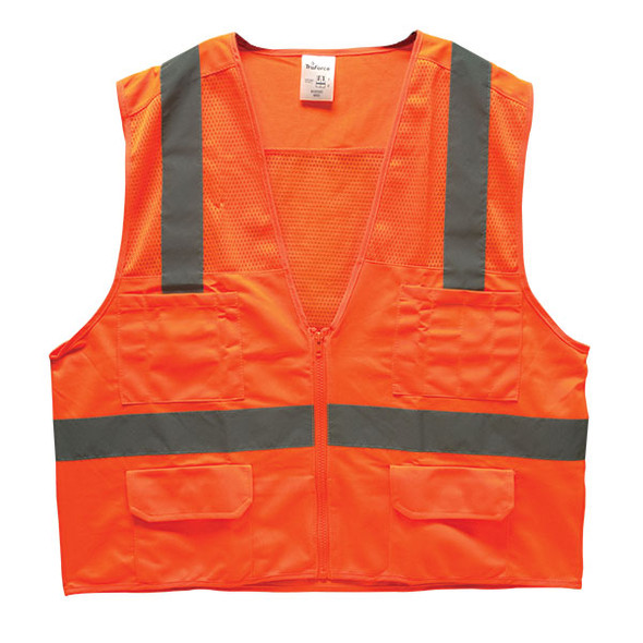 TruForce™ Surveyor's Safety Vest, 2X-Large, Orange, 1/Each