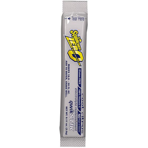 Sqwincher® Qwik Stik® Zero Single Serve, 0.11 oz Packs, 20 oz Yield