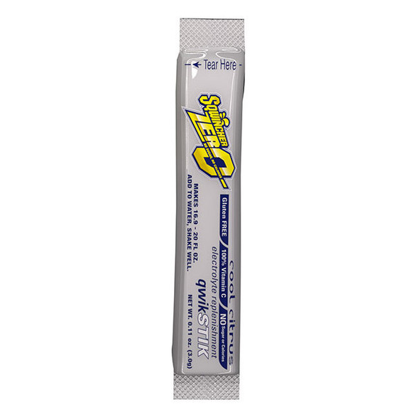 Sqwincher® Qwik Stik® Zero Single Serve, 0.11 oz Packs, 20 oz Yield