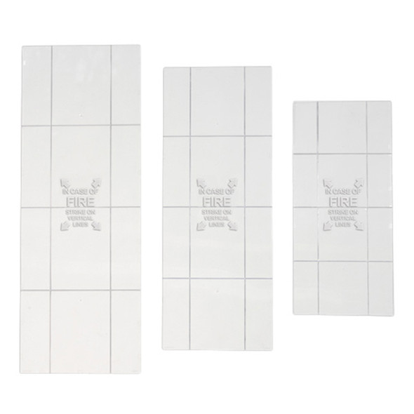 FireTech™ Scored Break Front Cabinet Cover, 23 7/8" x 9", Clear, 1/Each