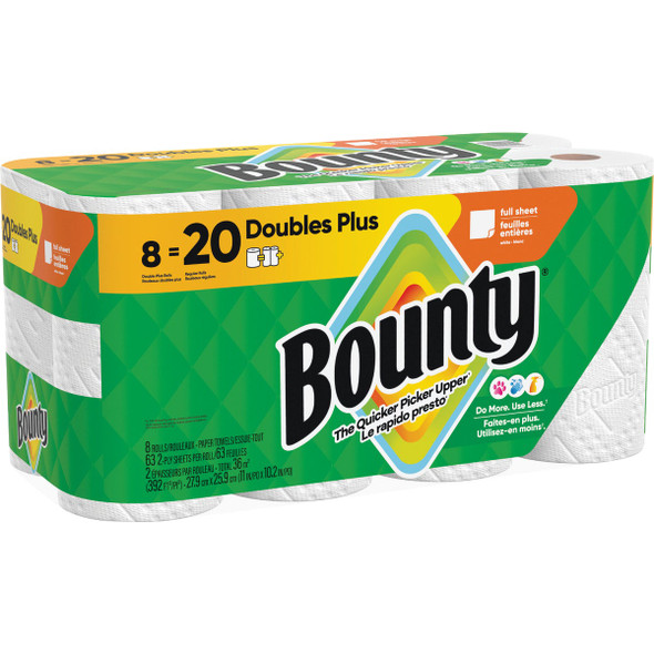 Bounty Full Sheet Paper Towels, 8 Double Plus Rolls 30772192733 Bounty Full Sheet Paper Towels, 8 Double Plus Rolls 30772192733