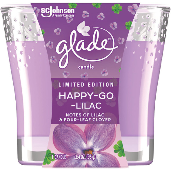 Glade 3.4 Oz. Happy-Go-Lilac Candle Glade 3.4 Oz. Happy-Go-Lilac Candle