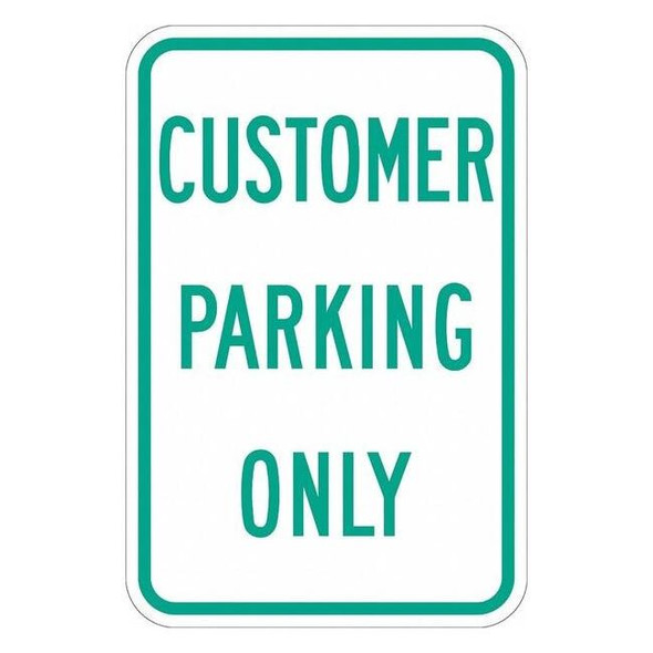 Lyle Customer Parking Sign,18" x 12, T1-1194-EG_12x18 T1-1194-EG_12x18