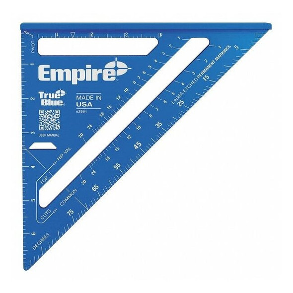 Empire Level 7" True Blue Laser Etched Rafter Square E2994