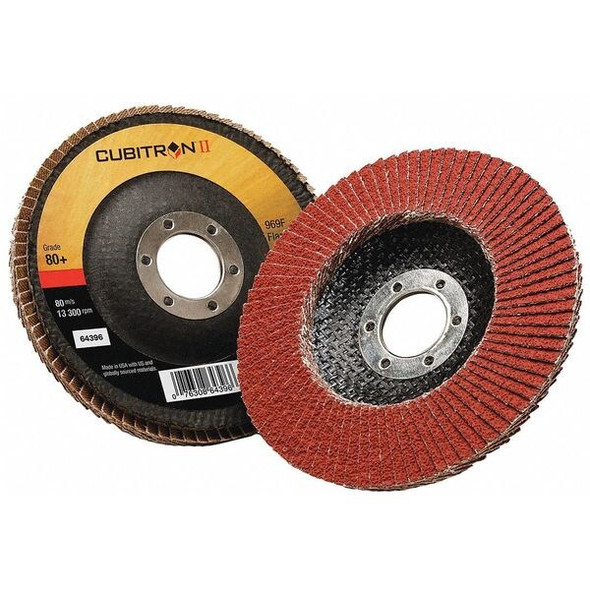 3m Cubitron Flap Disc,Type 29,4-1/2" dia.,80 Grit 7100104990