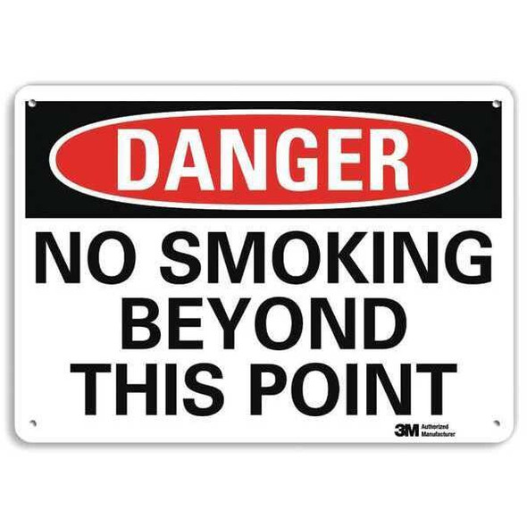 Danger Sign, 7" H, 10" W, Plastic, Vertical Rectangle, English, U3-1834-NP_10X7