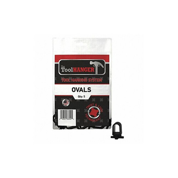 Toolhanger Oval Hangers,Black,5 lb. Capacity,PK5 6005