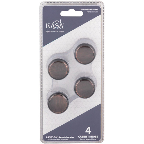 KasaWare 1-3-16 In. Dia. Brushed Oil Rubbed Bronze Cabinet Knob (4-Pack) K997BORB-4 255141