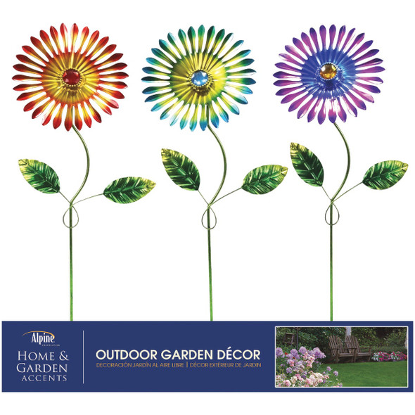 Alpine 16 In. H. Colorful Metal Flower Pot Stake LJJ1244ABB Pack of 18 Alpine 16 In. H. Colorful Metal Flower Pot Stake LJJ1244ABB Pack of 18