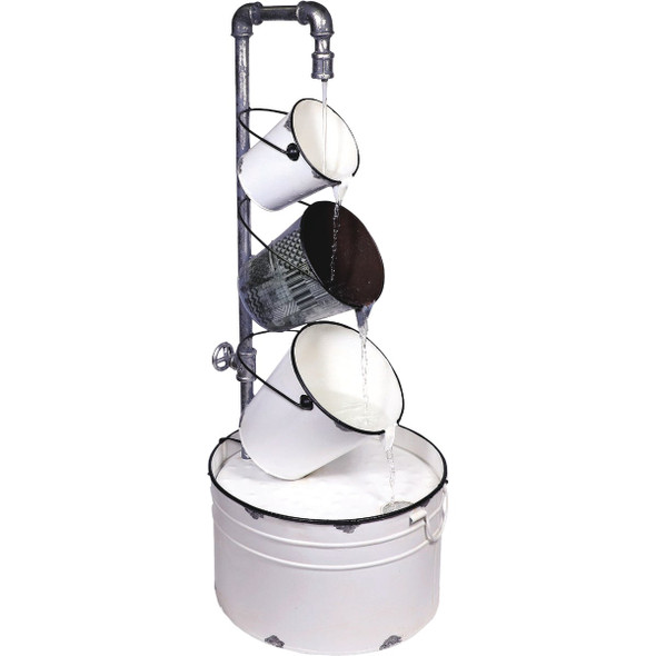 Alpine 33" Metal Pails Fountain MCC594