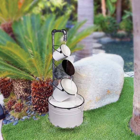 Alpine 33" Metal Pails Fountain MCC594 841807