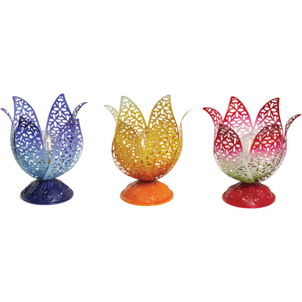 Alpine 9" Tngs Mesh Flower Lamp RGG518A Pack of 6