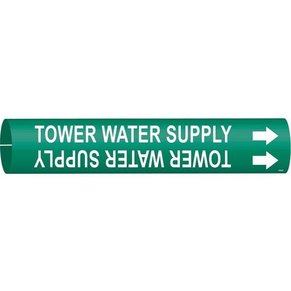 Brady Pipe Markr,Tower Water Supply,Gn,4to6 In 4144-D