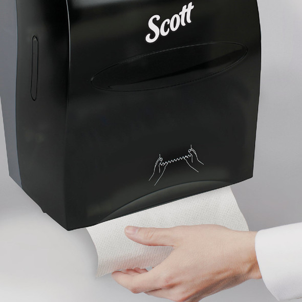 Scott Essential Black Manual Hard Roll Paper Towel Dispenser Scott Essential Black Manual Hard Roll Paper Towel Dispenser
