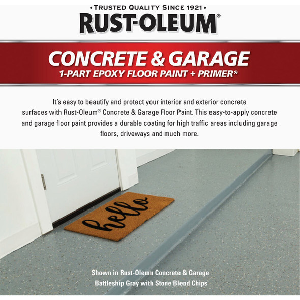 Rust-Oleum Concrete & Garage Floor Paint & Primer, 1 Gal., Deep Base