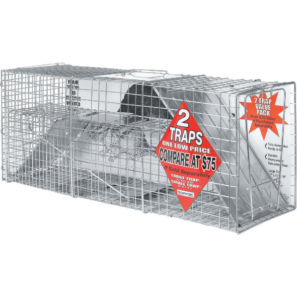Advantek Galvanized 32 In. Catch & Release Animal Trap (2-Pack) 20050