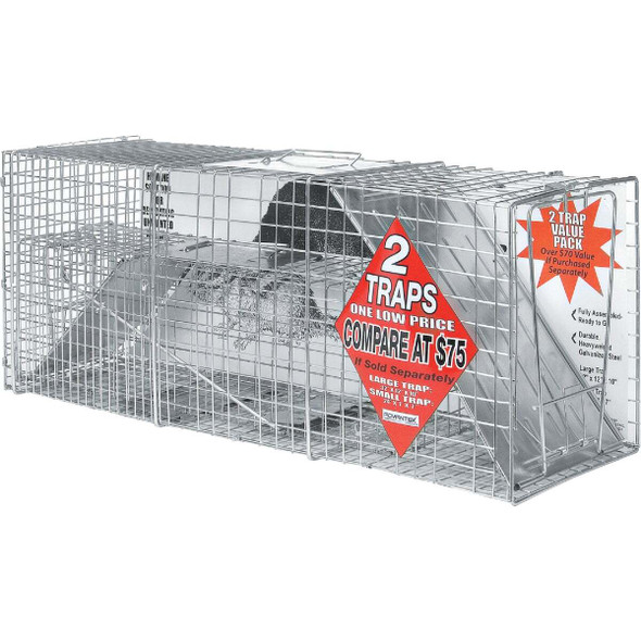 Advantek Galvanized 32 In. Catch & Release Animal Trap (2-Pack) 20050