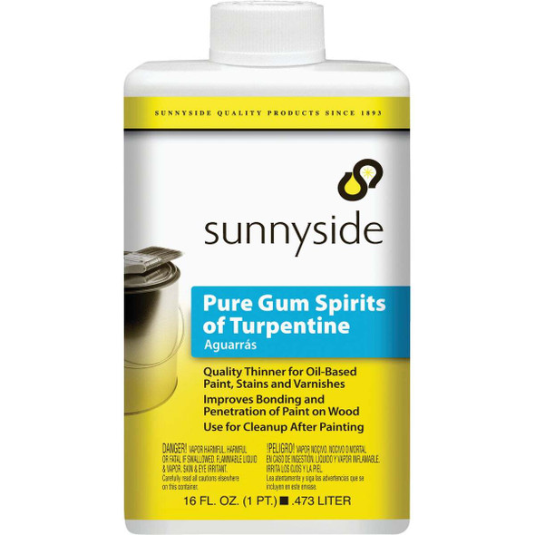 Sunnyside 1 Pint Pure Gum Spirits Turpentine 87016