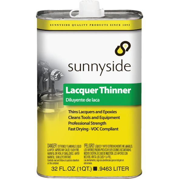 Sunnyside Low VOC Lacquer Thinner, Quart 47732 Pack of 12
